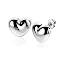 13mm ZINZI zilveren oorstekers in bolle hart vorm ZIO2672