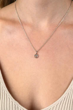 9mm ZINZI zilveren Ram sterrenbeeldhanger bezet met witte zirconia ZIH-RAM (zonder collier)