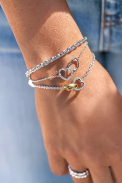 ZINZI armband verbonden harten wit ZIA1736