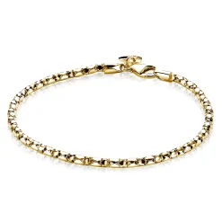 Zinzi geelgoud verguld zilveren fantasie armband 17-19cm ZIA1129G