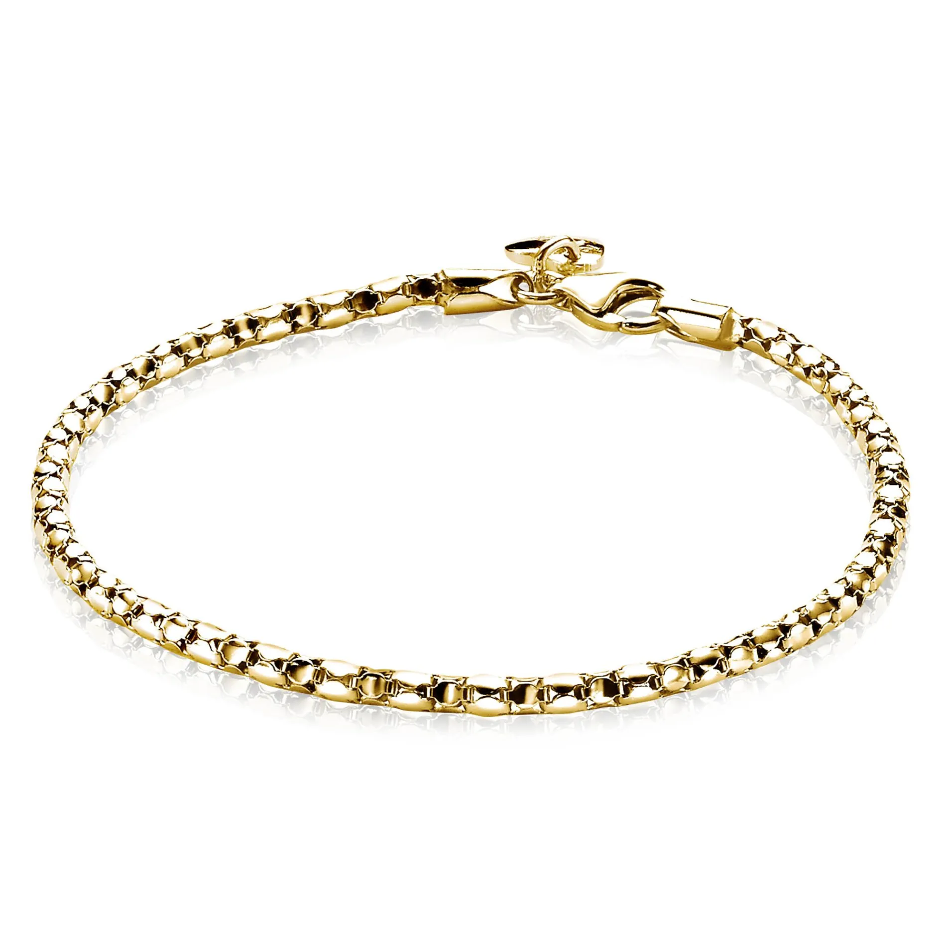 Zinzi geelgoud verguld zilveren fantasie armband 17-19cm ZIA1129G