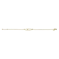 ZINZI Gold 14 karaat gouden jasseron armband open harten 18-20cm ZGA114