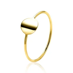ZINZI Gold 14 karaat gouden ring glad rond ZGR215