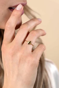 ZINZI Gold 14 karaat gouden ring glad rond ZGR215