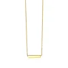 ZINZI Gold 14 karaat gouden collier plaatje glad 42cm ZGC176