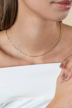 ZINZI Gold 14 karaat gouden massieve Singapore ketting 1,8mm breed 41-43cm ZGC501