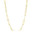 ZINZI Gold 14 karaat gouden collier 45cm met paperclip schakels 2,2mm breed ZGC296