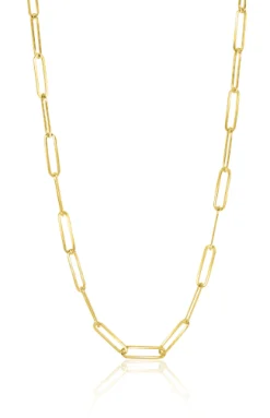 ZINZI Gold 14 karaat gouden collier 45cm met paperclip schakels 2,2mm breed ZGC296