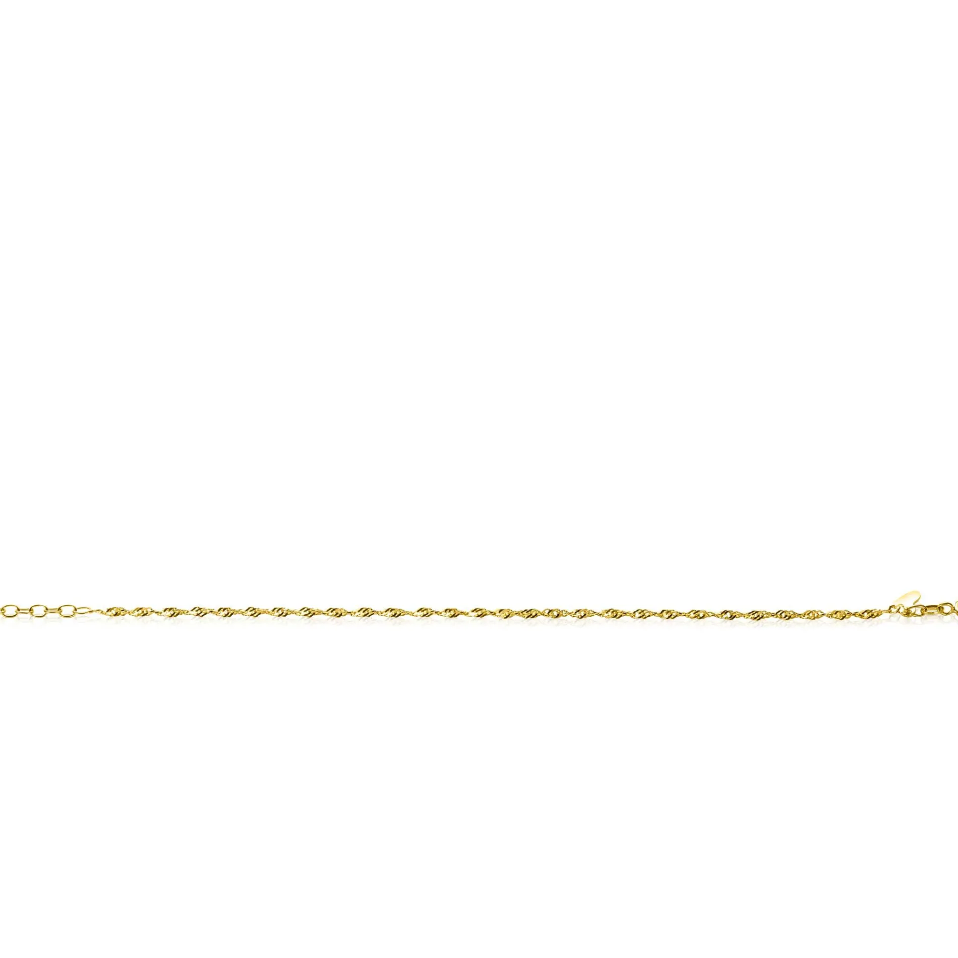 ZINZI Gold 14 karaat gouden massieve Singapore armband 1,8mm breed 17-19cm ZGA501