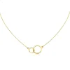 ZINZI Gold 14 karaat gouden jasseron ketting ronde vormen 42cm ZGC113