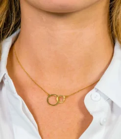ZINZI Gold 14 karaat gouden jasseron ketting ronde vormen 42cm ZGC113