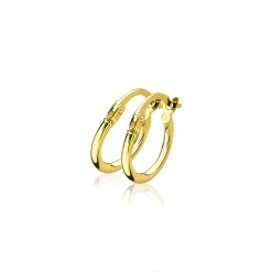 ZINZI Gold 14 karaat gouden oorringen ronde buis 12 x 1,5mm ZGO125