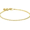 ZINZI Gold 14 karaat gouden massieve armband met glanzende fantasie plaatjes 1,7mm breed 17-19cm ZGA497