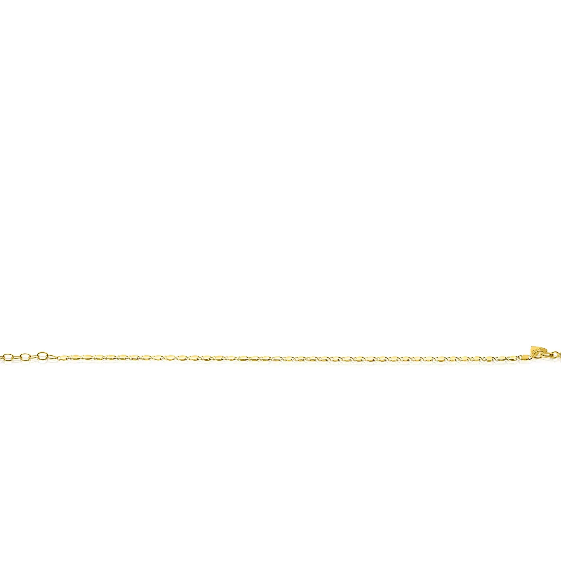 ZINZI Gold 14 karaat gouden massieve armband met glanzende fantasie plaatjes 1,7mm breed 17-19cm ZGA497