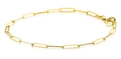 ZINZI Gold 14 karaat gouden armband met paperclip schakels 2,7mm breed ZGA297