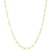 ZINZI Gold 14 karaat gouden collier 45cm met paperclip schakels 1,6mm breed ZGC298