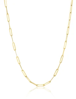 ZINZI Gold 14 karaat gouden collier 45cm met paperclip schakels 1,6mm breed ZGC298