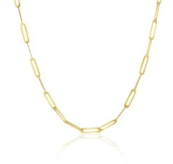ZINZI Gold 14 karaat gouden collier 45cm met paperclip schakels 1,6mm breed ZGC298