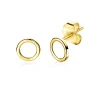 ZINZI Gold 14 karaat gouden oorknoppen open rond 6mm ZGO163