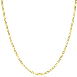 ZINZI Gold 14 karaat gouden massieve ketting met glanzende fantasie plaatjes 1,7mm breed 41-43cm ZGC497