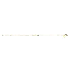 ZINZI Gold 14 karaat gouden armband plaatje glad ZGA176