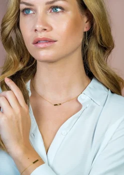 ZINZI Gold 14 karaat gouden armband plaatje glad ZGA176