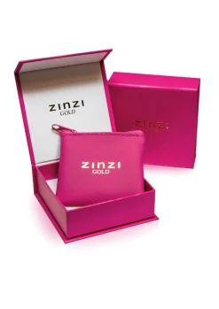 ZINZI Gold 14 karaat gouden aanschuifring rond wit ZGR147