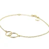 ZINZI Gold 14 karaat gouden armband open rondjes in elkaar ZGA115