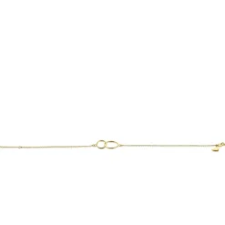 ZINZI Gold 14 karaat gouden armband open rondjes in elkaar ZGA115