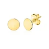 ZINZI Gold 14 karaat gouden oorknoppen glad rond 6mm ZGO215
