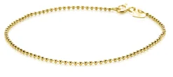 ZINZI Gold 14 karaat gouden bolletjes armband 1,3mm breed ZGA292