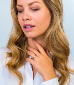 ZINZI Gold 14 karaat gouden ring rechthoek plaatje ZGR176
