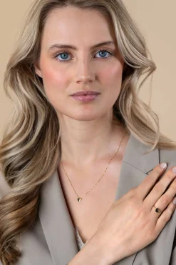 ZINZI Gold 14 karaat gouden ring met glanzend hartje ZGR486