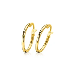 ZINZI Gold 14 karaat gouden oorringen ronde buis 17,5 x 1,5mm ZGO128