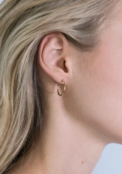 ZINZI Gold 14 karaat gouden oorringen ronde buis 17,5 x 1,5mm ZGO128