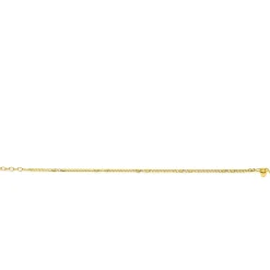 ZINZI Gold 14 karaat gouden massieve gourmet armband met valkenoog schakels 2mm breed 17-19cm ZGA498
