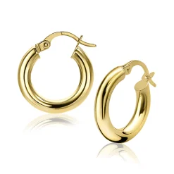 ZINZI Gold 14 karaat gouden oorringen ronde buis 15 x 3mm ZGO130