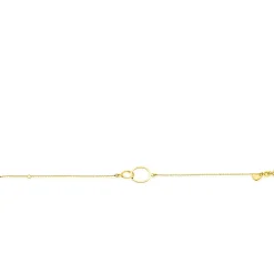 ZINZI Gold 14 karaat gouden jasseron armband ronde vormen 18-20cm ZGA113