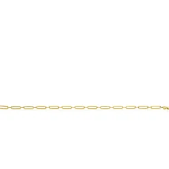 ZINZI Gold 14 krt gouden armband met trendy paperclip/closed for ever schakels met tussenoog 3mm breed, lengte 19cm ZGA470