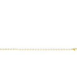 ZINZI Gold 14 krt gouden armband met bewerkte ovale schakels 3mm breed 19cm ZGA538
