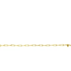 ZINZI Gold 14 krt gouden armband met trendy paperclip/closed for ever schakels 4mm breed, lengte 19cm ZGA347