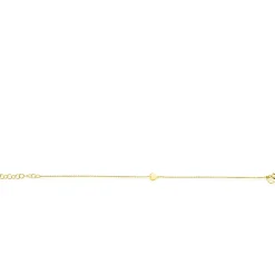 ZINZI Gold 14 krt gouden armband 16-19cm met hart hanger 6mm ZGA312