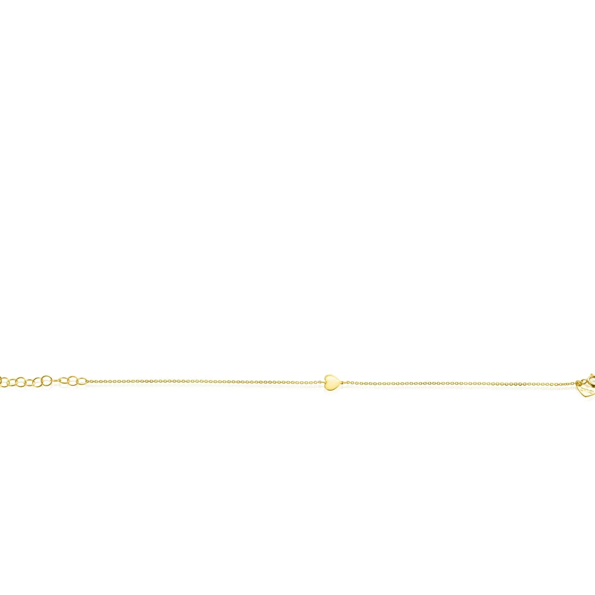 ZINZI Gold 14 krt gouden armband 16-19cm met hart hanger 6mm ZGA312