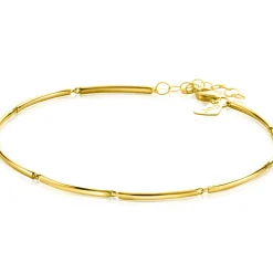 ZINZI Gold 14 krt gouden armband met langwerpige glanzende staafjes 1,6mm breed 16,5-19cm ZGA461