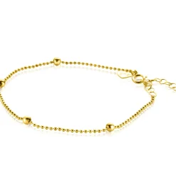 ZINZI Gold 14 krt gouden bolletjes armband 3mm breed, lengte 16-19cm ZGA311