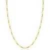 ZINZI Gold 14 krt gouden closed for ever schakelketting met tussenoog (3mm breed) 45cm ZGC470