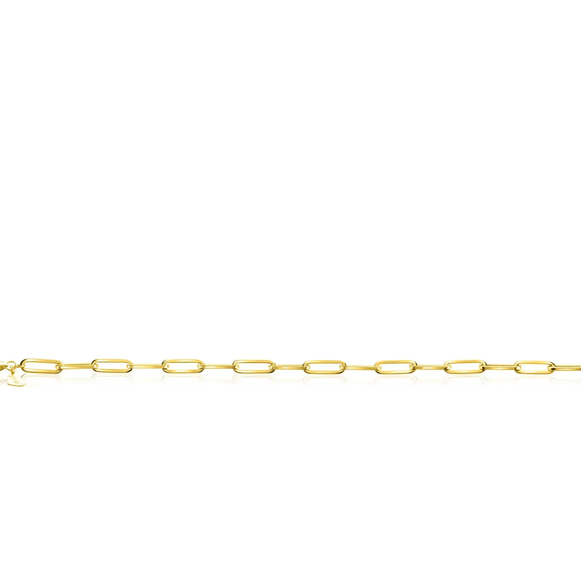 ZINZI Gold 14 krt gouden closed for ever schakelarmband 4,5mm breed 18,5cm ZGA453