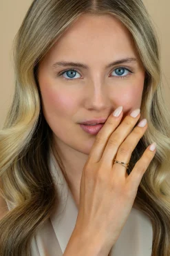 ZINZI Gold 14 krt gouden cross-over ring (5mm breed) glad en bolletjes ZGR539