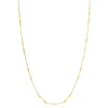 ZINZI Gold 14 krt gouden fijne massieve schakelketting met dertien lange gladde plaatjes 45cm ZGC490