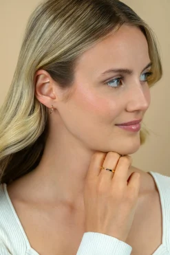 ZINZI Gold 14 krt gouden gladde aanschuifring met gedraaide buis ZGR525